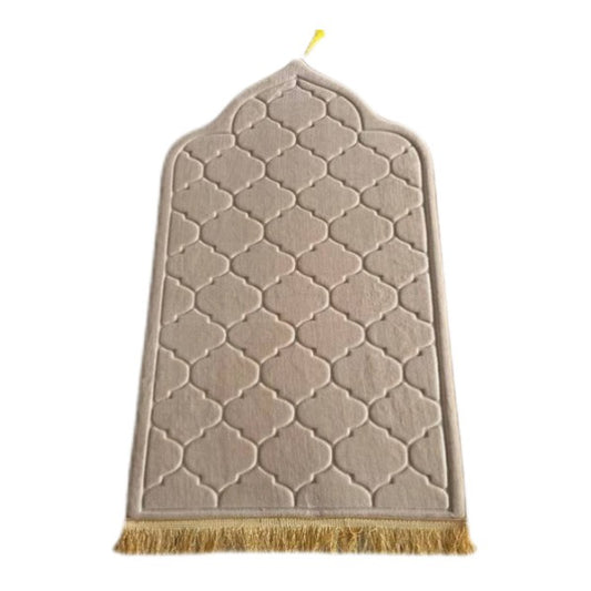 Prayer Mat For Muslim Ramadan Flannel Mat Worship Kneeling Embossing Floor Mats Non-Slip Soft Portable Travel Prayer Mat